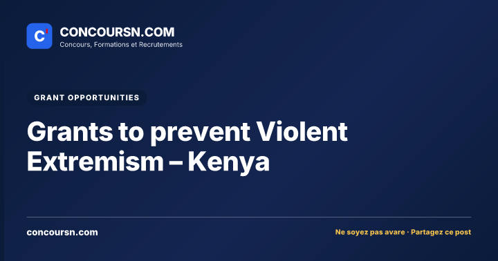 Illustration de l’article : Grants to prevent Violent Extremism – Kenya