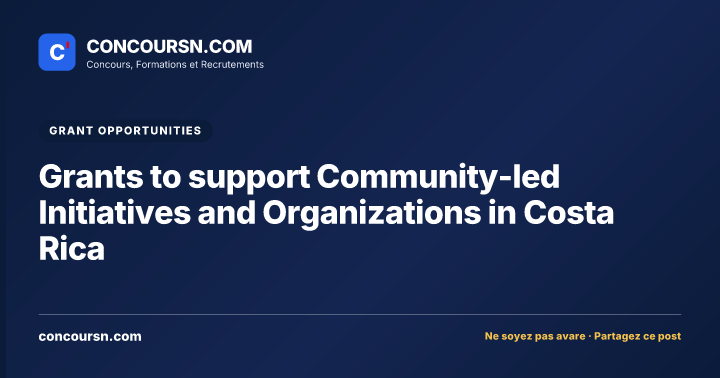 Illustration de l’article : Grants to support Community-led Initiatives and Organizations in Costa Rica