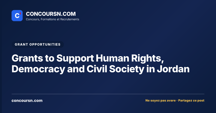 Grants to Support Human Rights, Democracy and Civil Society in Jordan