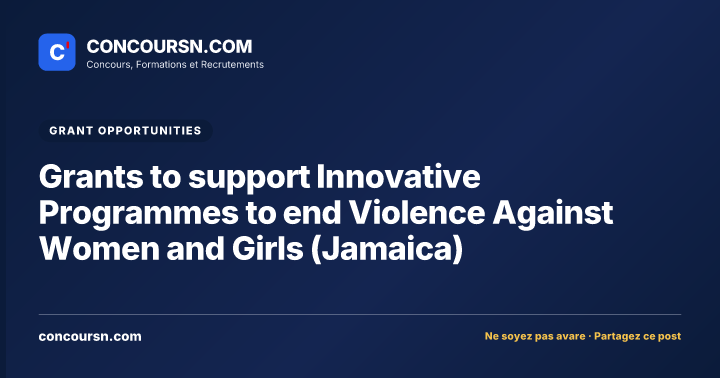 Illustration de l’article : Grants to support Innovative Programmes to end Violence Against Women and Girls (Jamaica)