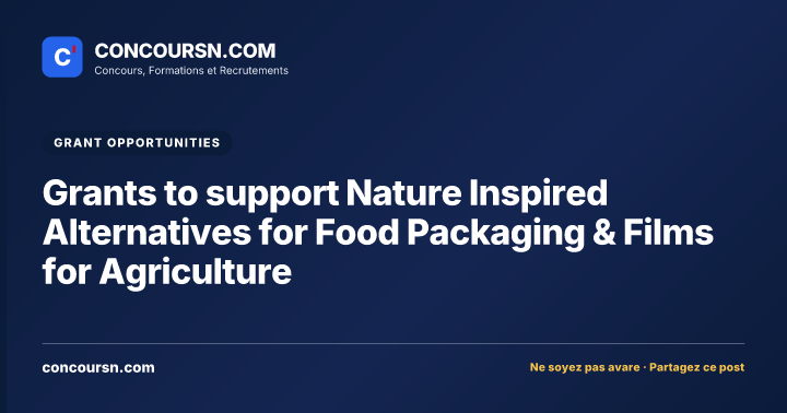 Illustration de l’article : Grants to support Nature Inspired Alternatives for Food Packaging & Films for Agriculture