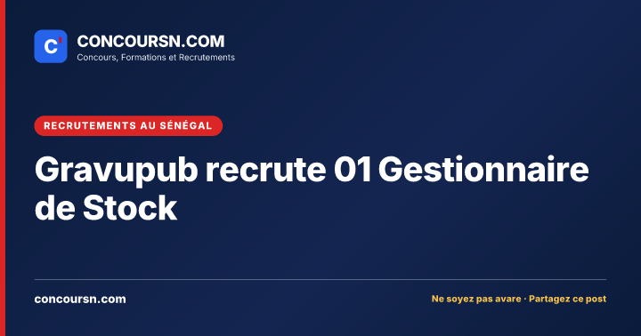 Illustration de l’article : Gravupub recrute 01 Gestionnaire de Stock