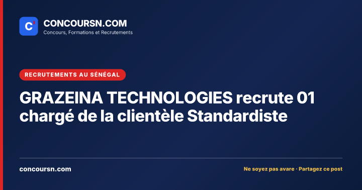 Illustration de l’article : GRAZEINA TECHNOLOGIES recrute 01 chargé de la clientèle Standardiste