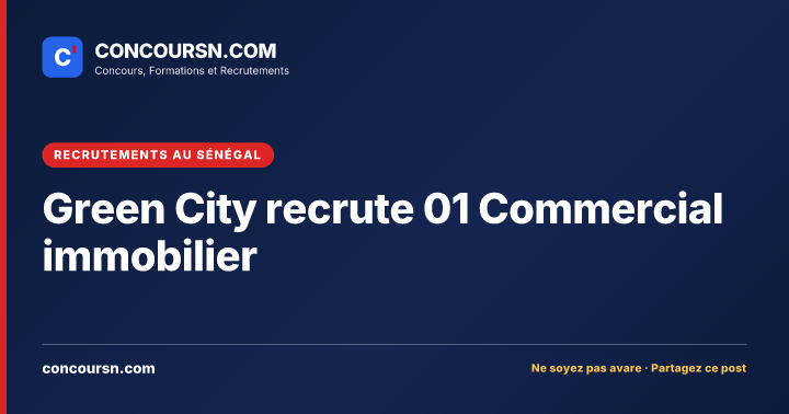 Illustration de l’article : Green City recrute 01 Commercial immobilier