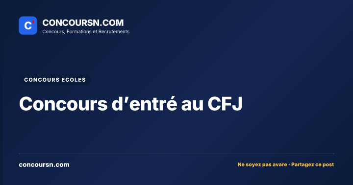 Illustration de l’article : Concours d’entré au CFJ
