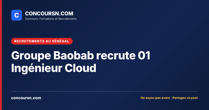 Illustration de l’article : Groupe Baobab recrute 01 Ingénieur Cloud