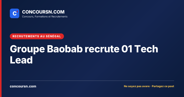 Illustration de l’article : Groupe Baobab recrute 01 Tech Lead