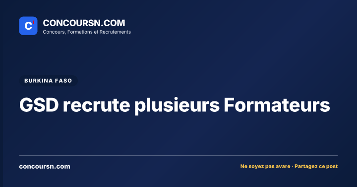 Illustration de l’article : GSD recrute plusieurs Formateurs