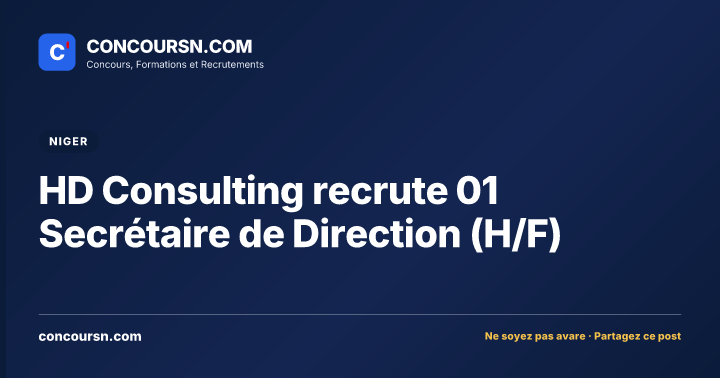 Illustration de l’article : HD Consulting recrute 01 Secrétaire de Direction (H/F)