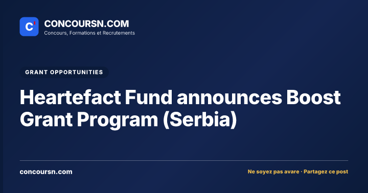 Illustration de l’article : Heartefact Fund announces Boost Grant Program (Serbia)