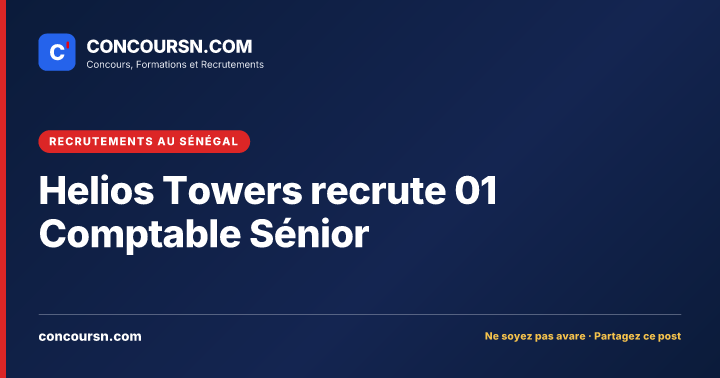 Illustration de l’article : Helios Towers recrute 01 Comptable Sénior