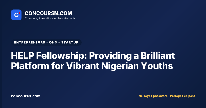 Illustration de l’article : HELP Fellowship: Providing a Brilliant Platform for Vibrant Nigerian Youths