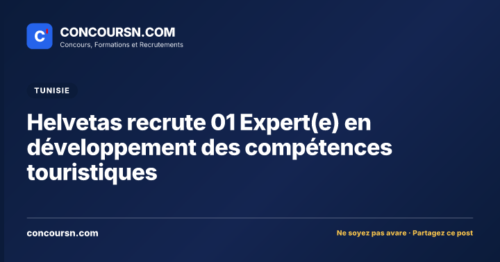 Illustration de l’article : Helvetas recrute 01 Expert(e) en développement des compétences touristiques