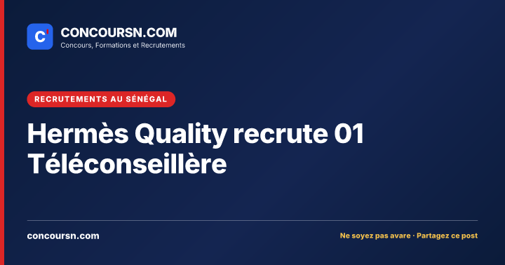 Illustration de l’article : Hermès Quality recrute 01 Téléconseillère