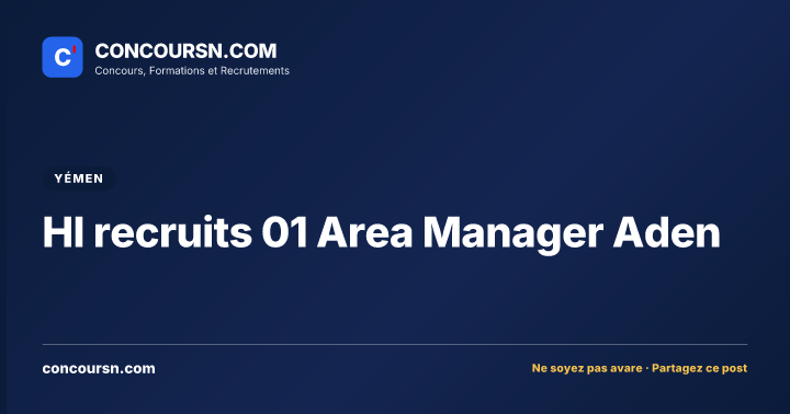 Illustration de l’article : HI recruits 01 Area Manager Aden