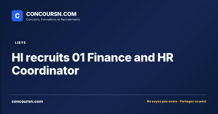Illustration de l’article : HI recruits 01 Finance and HR Coordinator