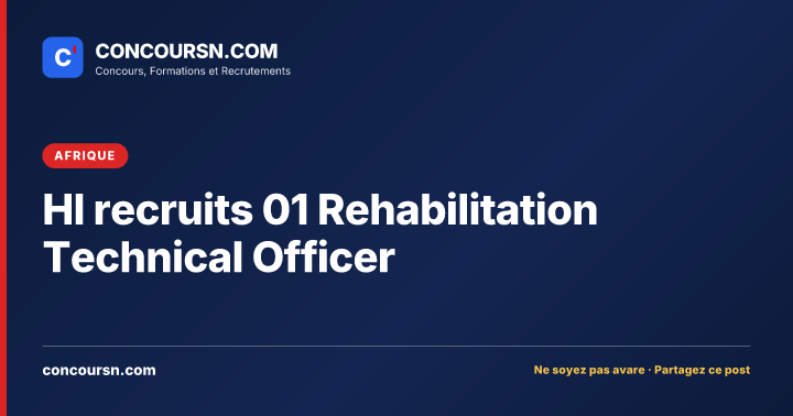 Illustration de l’article : HI recruits 01 Rehabilitation Technical Officer
