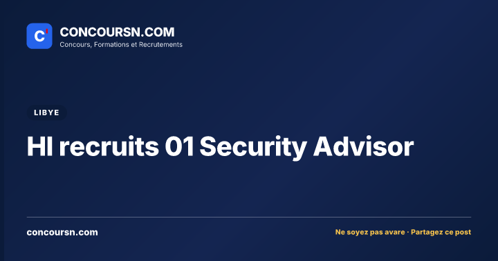 Illustration de l’article : HI recruits 01 Security Advisor