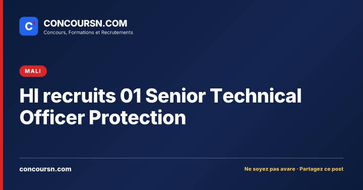 Illustration de l’article : HI recruits 01 Senior Technical Officer Protection