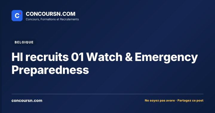 Illustration de l’article : HI recruits 01 Watch & Emergency Preparedness