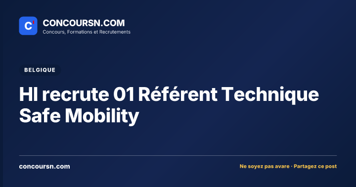 HI recrute 01 Référent Technique Safe Mobility