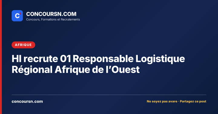Illustration de l’article : HI recrute 01 Responsable Logistique Régional Afrique de l’Ouest