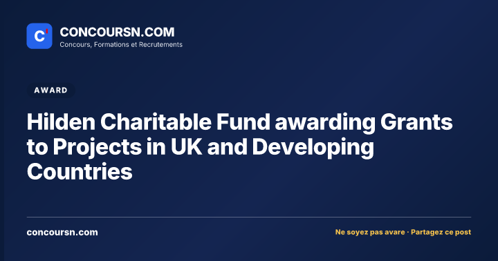 Illustration de l’article : Hilden Charitable Fund awarding Grants to Projects in UK and Developing Countries