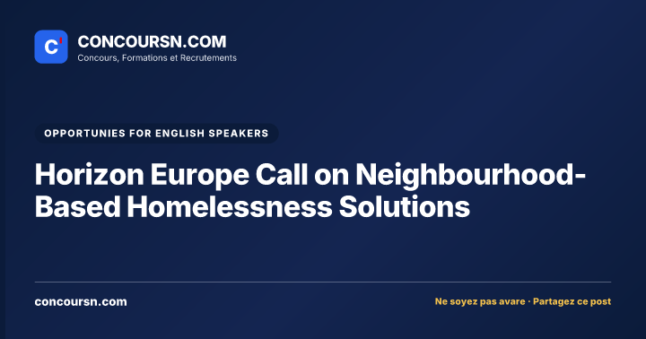 Illustration de l’article : Horizon Europe Call on Neighbourhood-Based Homelessness Solutions