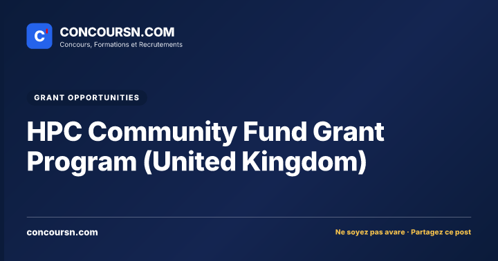 Illustration de l’article : HPC Community Fund Grant Program (United Kingdom)