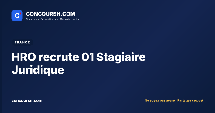 Illustration de l’article : HRO recrute 01 Stagiaire Juridique