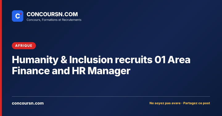Illustration de l’article : Humanity & Inclusion recruits 01 Area Finance and HR Manager