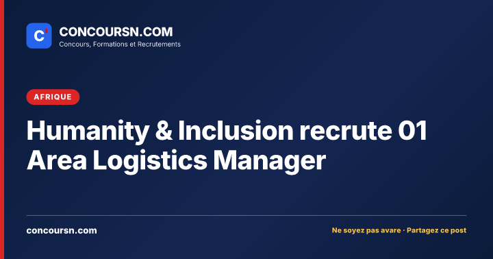 Illustration de l’article : Humanity & Inclusion recrute 01 Area Logistics Manager