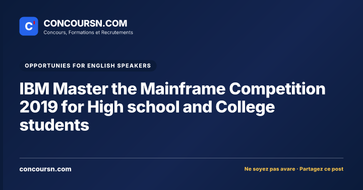 IBM Master the Mainframe Competition 2019 for High school and College students