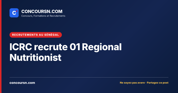 Illustration de l’article : ICRC recrute 01 Regional Nutritionist