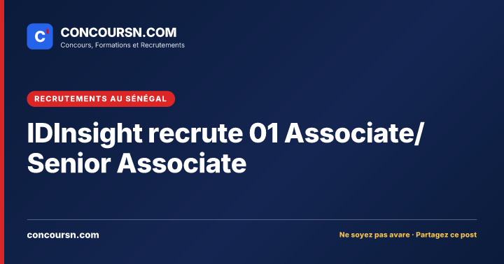 Illustration de l’article : IDInsight recrute 01 Associate/Senior Associate