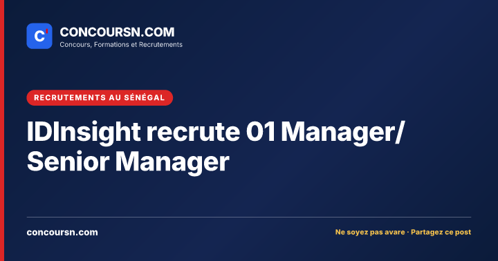Illustration de l’article : IDInsight recrute 01 Manager/Senior Manager