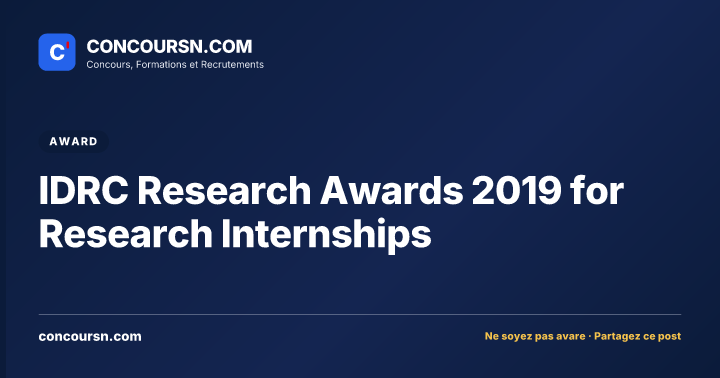 Illustration de l’article : IDRC Research Awards 2019 for Research Internships
