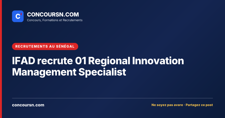 Illustration de l’article : IFAD recrute 01 Regional Innovation Management Specialist