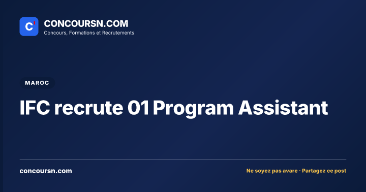 Illustration de l’article : IFC recrute 01 Program Assistant