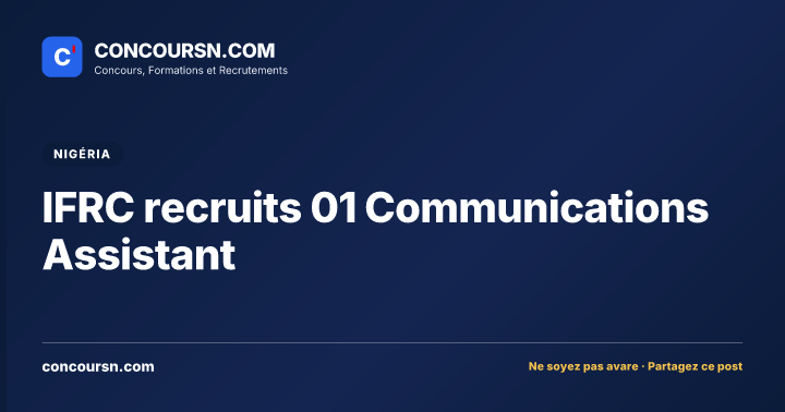 Illustration de l’article : IFRC recruits 01 Communications Assistant