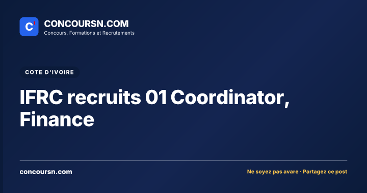Illustration de l’article : IFRC recruits 01 Coordinator, Finance