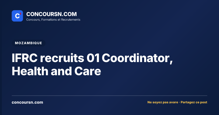 Illustration de l’article : IFRC recruits 01 Coordinator, Health and Care
