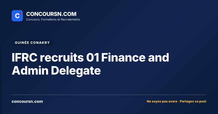 Illustration de l’article : IFRC recruits 01 Finance and Admin Delegate