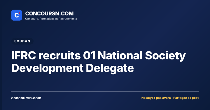 IFRC recruits 01 National Society Development Delegate