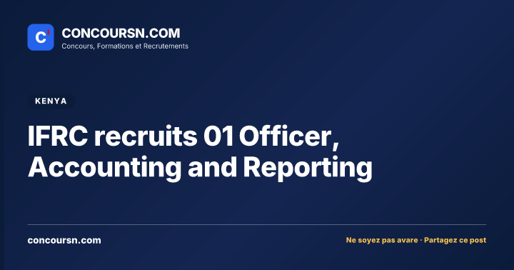 Illustration de l’article : IFRC recruits 01 Officer, Accounting and Reporting