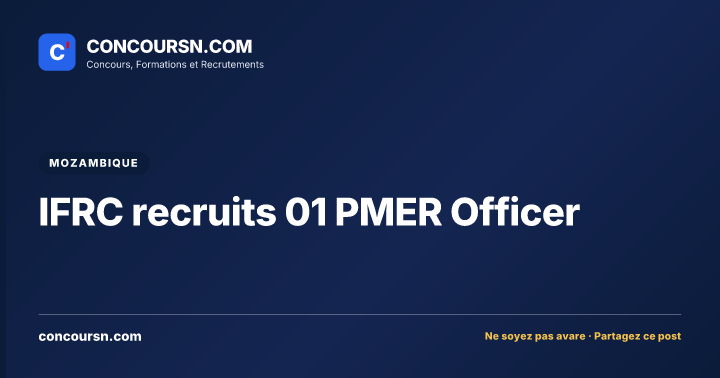Illustration de l’article : IFRC recruits 01 PMER Officer
