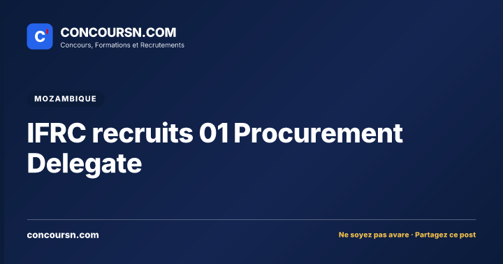 Illustration de l’article : IFRC recruits 01 Procurement Delegate