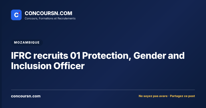 Illustration de l’article : IFRC recruits 01 Protection, Gender and Inclusion Officer