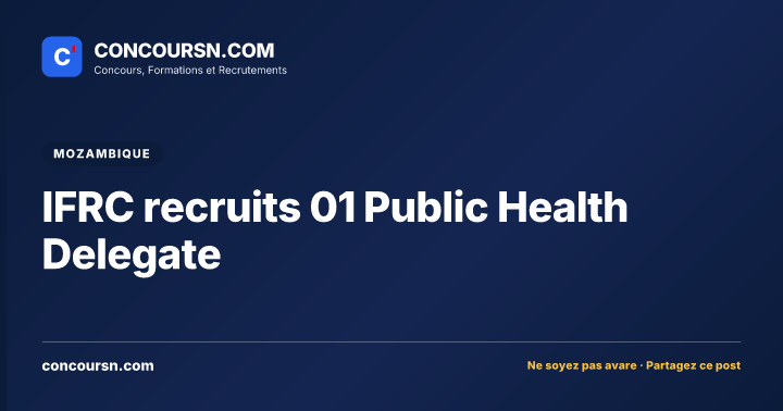 Illustration de l’article : IFRC recruits 01 Public Health Delegate