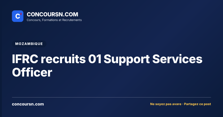 Illustration de l’article : IFRC recruits 01 Support Services Officer